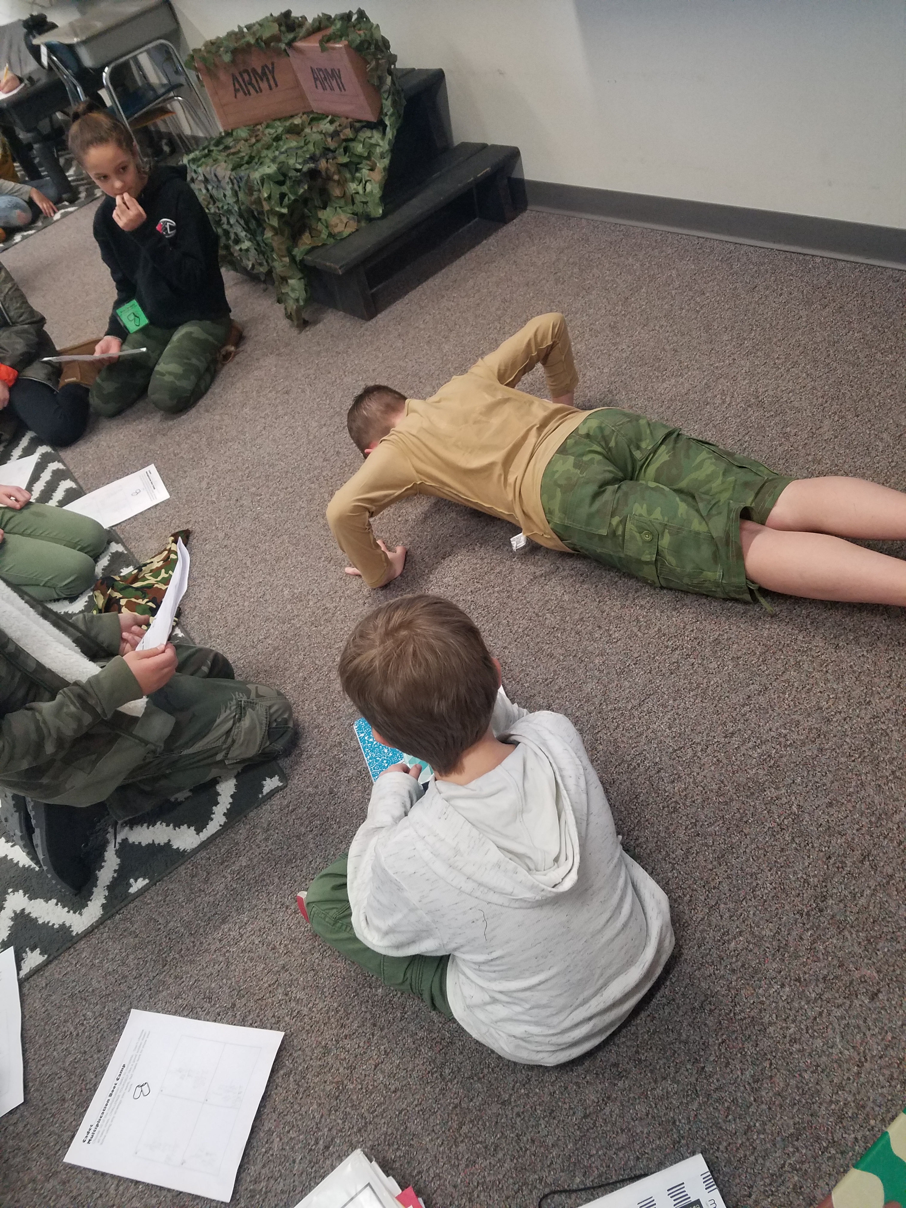 Mrs. Vogt's 4th grade students survive Multiplication Boot Camp