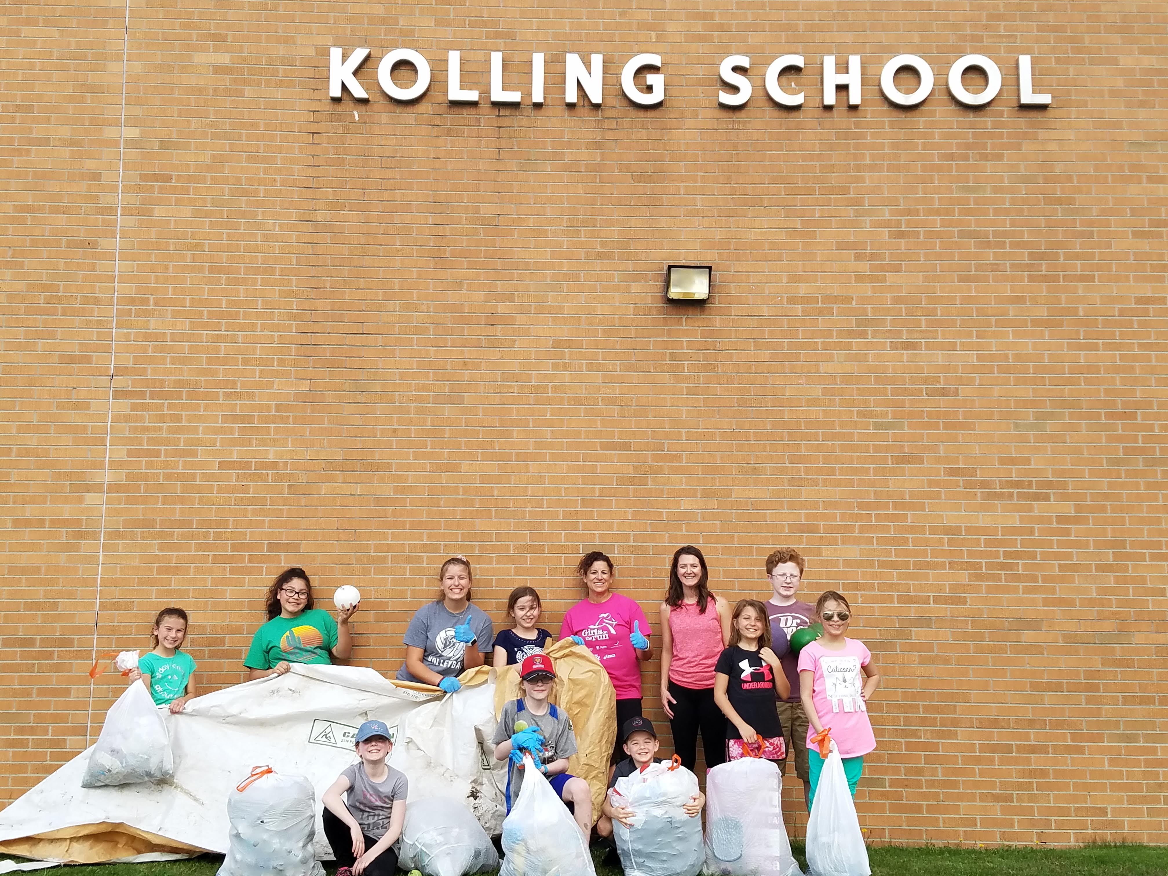 Student-led Earth Day Clean-up at Kolling Elementary