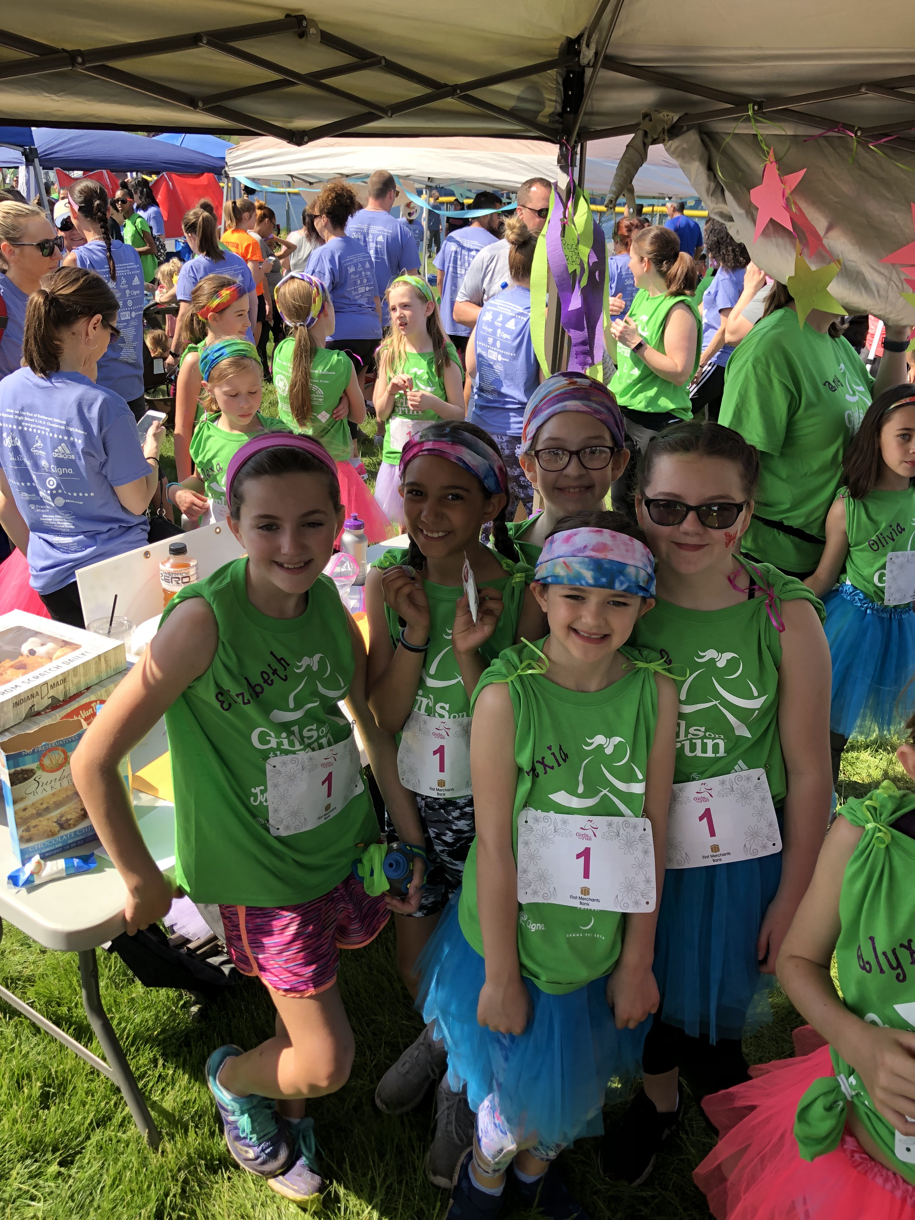 Girls from Kolling Elementary at their Girls on the Run 5K