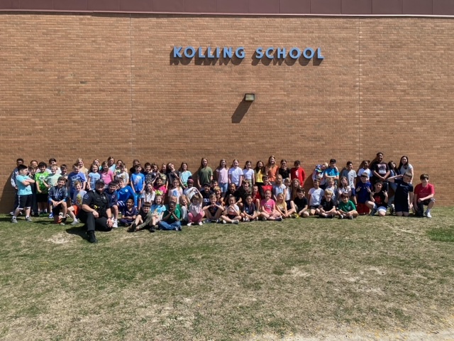 Kolling students recognized for the Officer Nick Stamate Kindness Challenge.